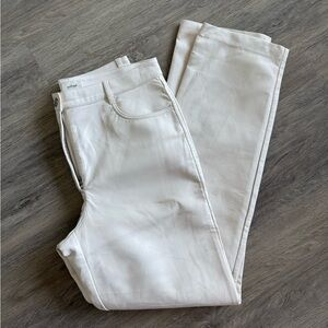 Women's White leather pants